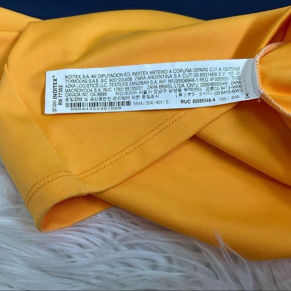 NEW ZARA Smiley Happy Collection Y2K color block bodycon mini dress S - Picture 8 of 9